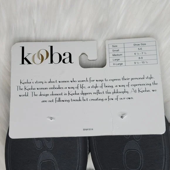 Kooba Leopard Open Toe Scuff Memory Foam Slippers Womens XL (9.5-10.5) NEW - Picture 6 of 8